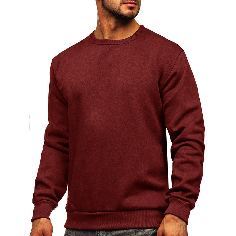 Herren Sweatshirt mit klassischem Rundhalsausschnitt und hochwertiger Baumwollmischung Aliams