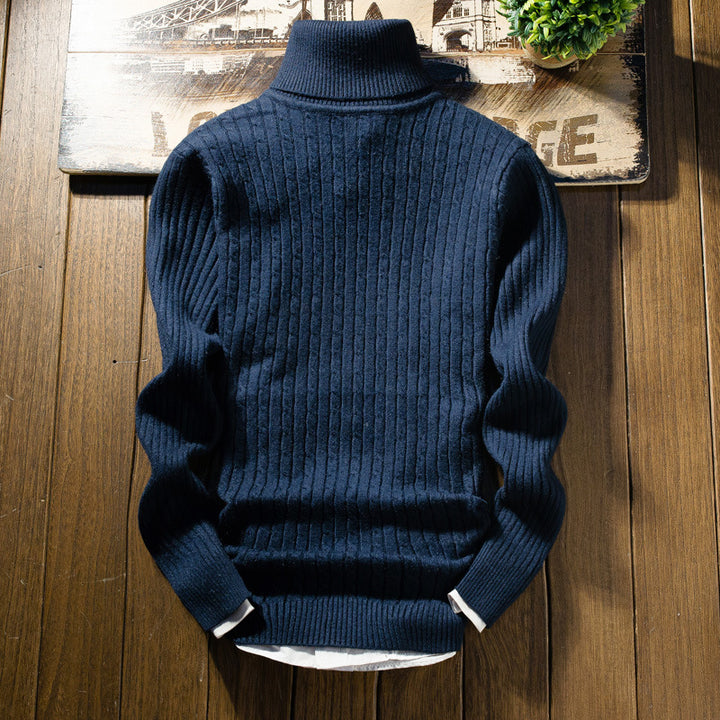 Herren Rollkragenpullover mit Zopfmuster Aliams