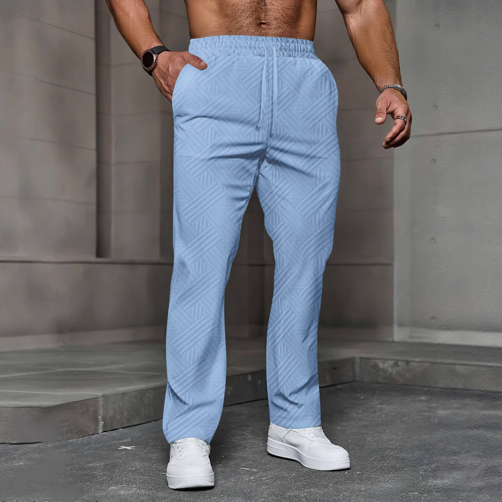 Herren bequeme Sport-Jogginghose mit elastischem Bund und strukturiertem Design Aliams