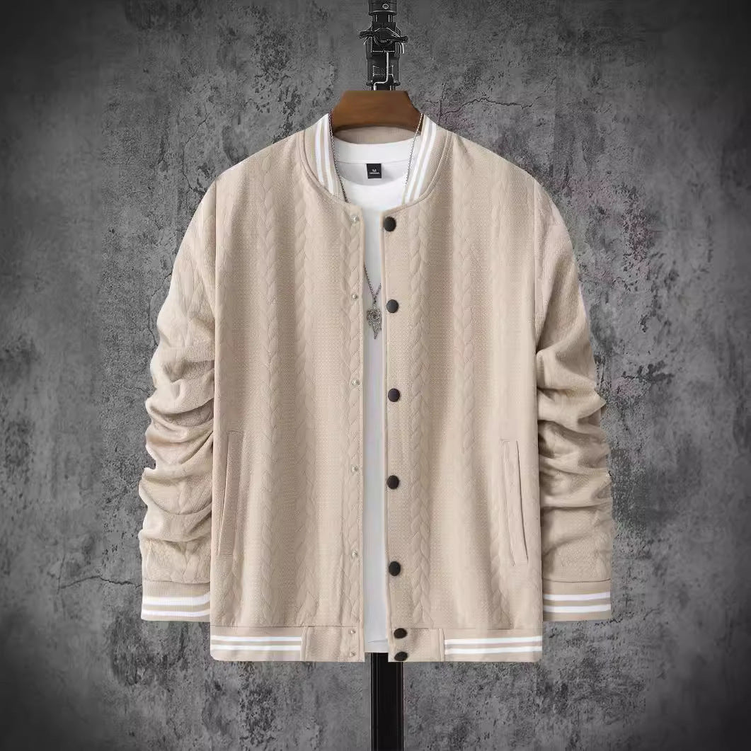 Herren Collegejacke mit klassischem Schnitt und modernen Streifen Aliams