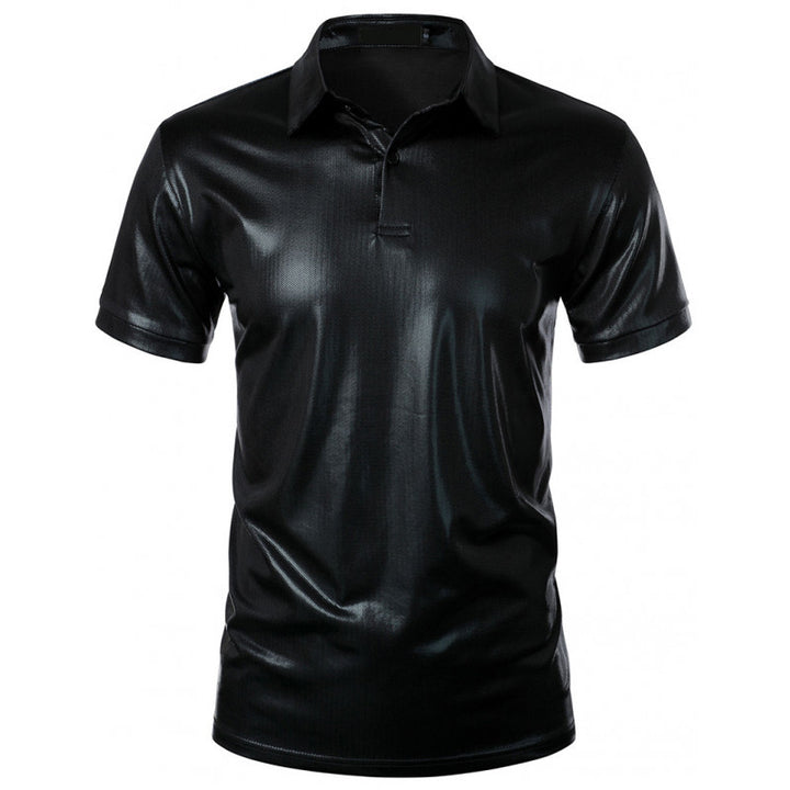 Herren Sport Polo-Shirt mit glänzender Oberfläche und atmungsaktiver Funktionalität Aliams