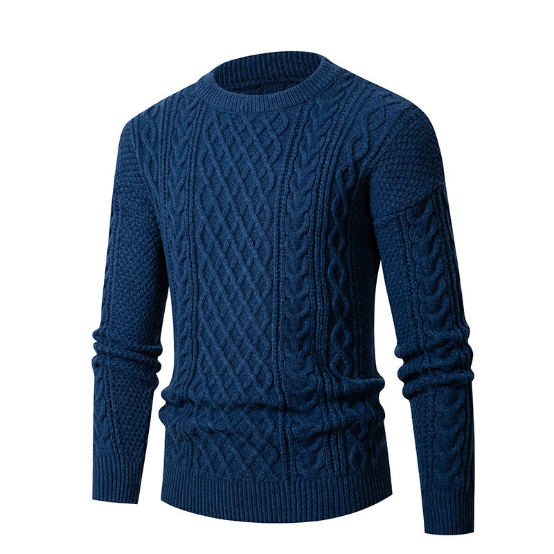 Herren Grobstrickpullover mit modischem Zopfmuster Aliams