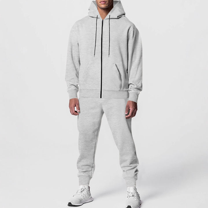 Herren Sportlicher Fleece-Jogginganzug mit Kapuze Aliams