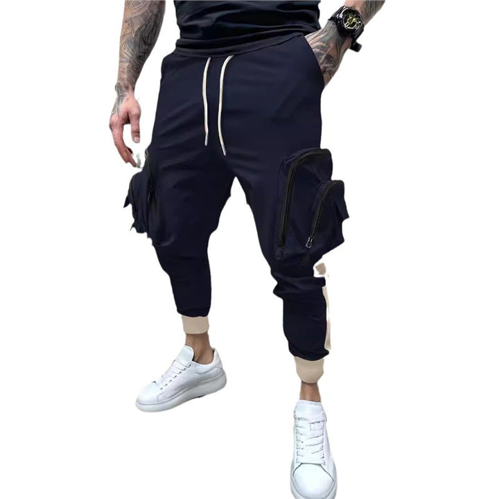 Herren Cargo-Jogginghose mit multifunktionalen Reißverschlusstaschen und elastischem Bund Aliams