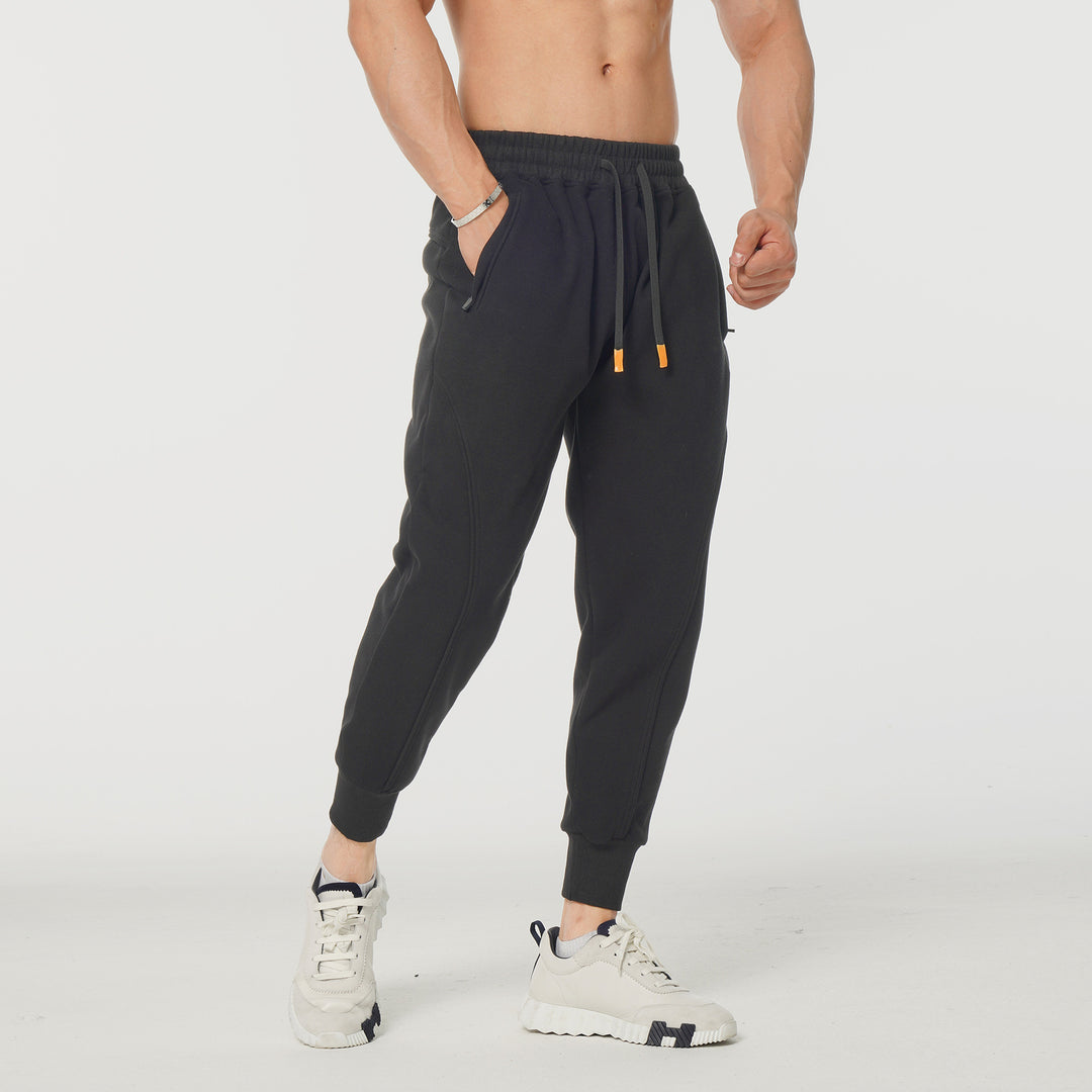 Herren sportliche Jogginghose mit elastischem Bund und seitlichen Taschen Aliams