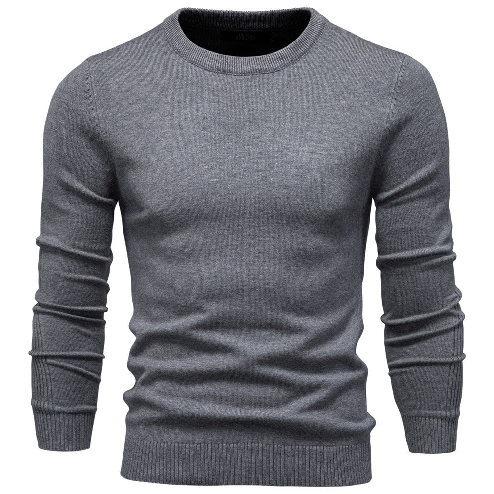 Herren Rundhals Pullover aus hochwertiger Baumwolle Aliams