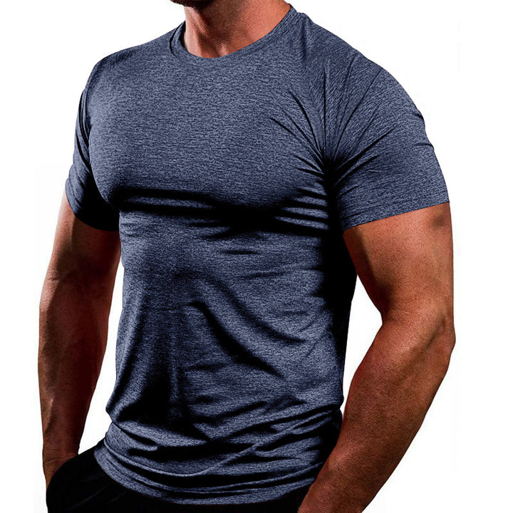 Herren Sportliches Basic T-Shirt aus atmungsaktiver Baumwolle Aliams