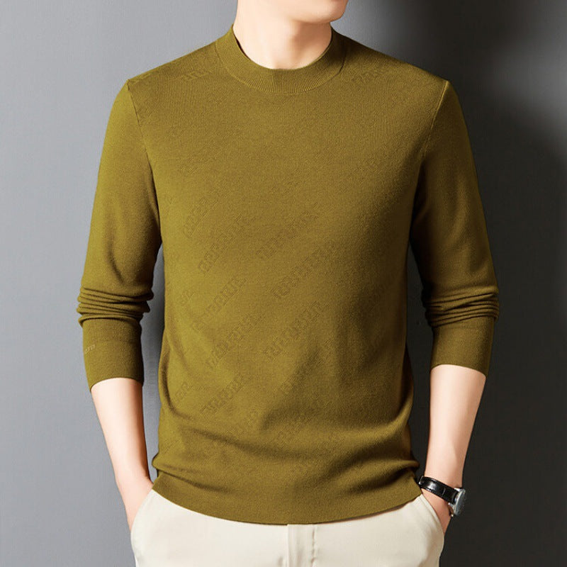 Herren eleganter Rundhalspullover aus hochwertiger Baumwollmischung Aliams