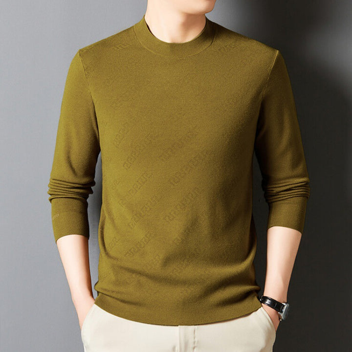 Herren eleganter Rundhalspullover aus hochwertiger Baumwollmischung Aliams