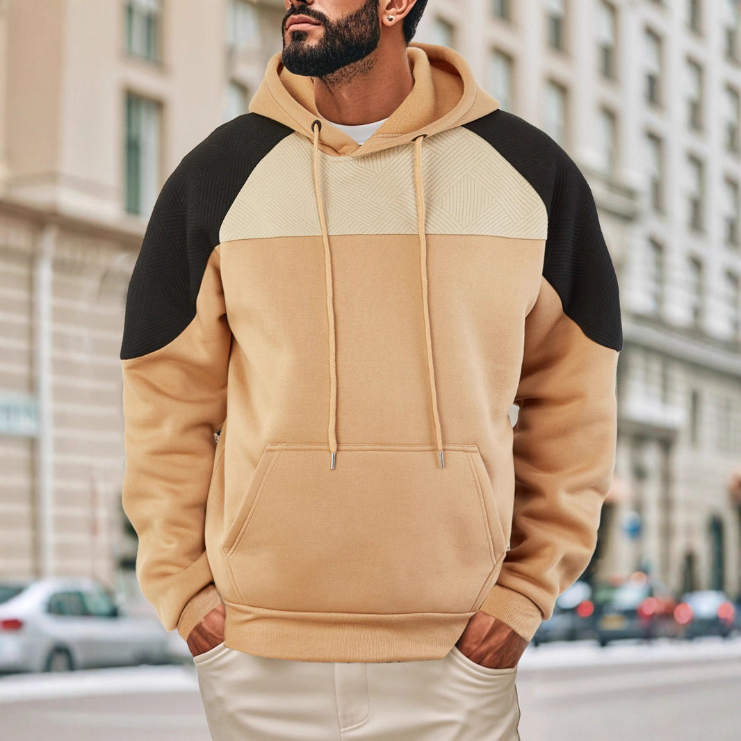 Herren Kapuzenpullover mit innovativem Design und gestreiften Ärmeln Aliams