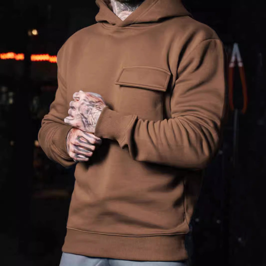 Herren sportlicher Hoodie mit praktischer Fronttasche Aliams