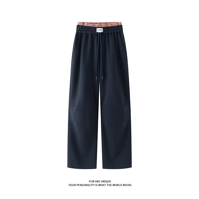 Herren weite Freizeithose aus atmungsaktivem Baumwollmix mit elastischem Bund und seitlichen Taschen Aliams