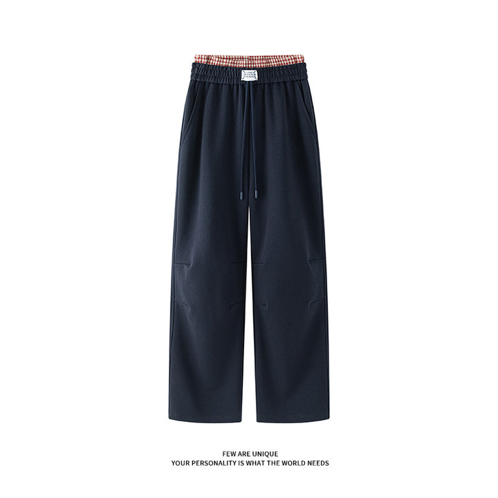 Herren weite Freizeithose aus atmungsaktivem Baumwollmix mit elastischem Bund und seitlichen Taschen Aliams