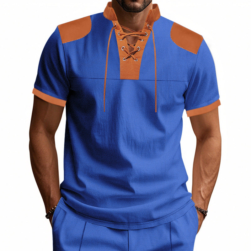 Herren Freizeit-T-Shirt mit innovativem Kragen und sportlichem Design Aliams