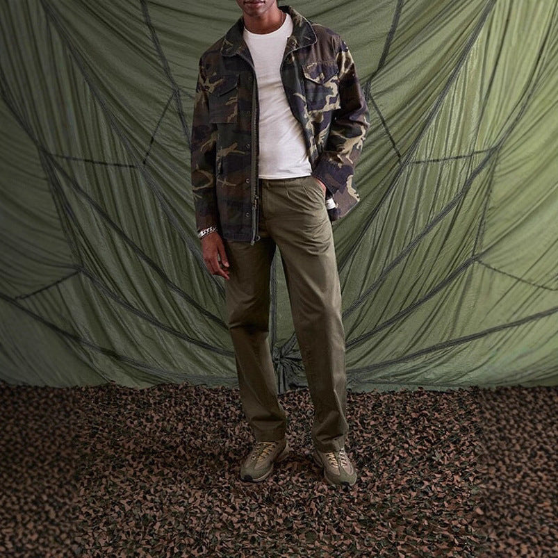 Herren praktische Utility-Jacke mit mehreren Taschen Aliams