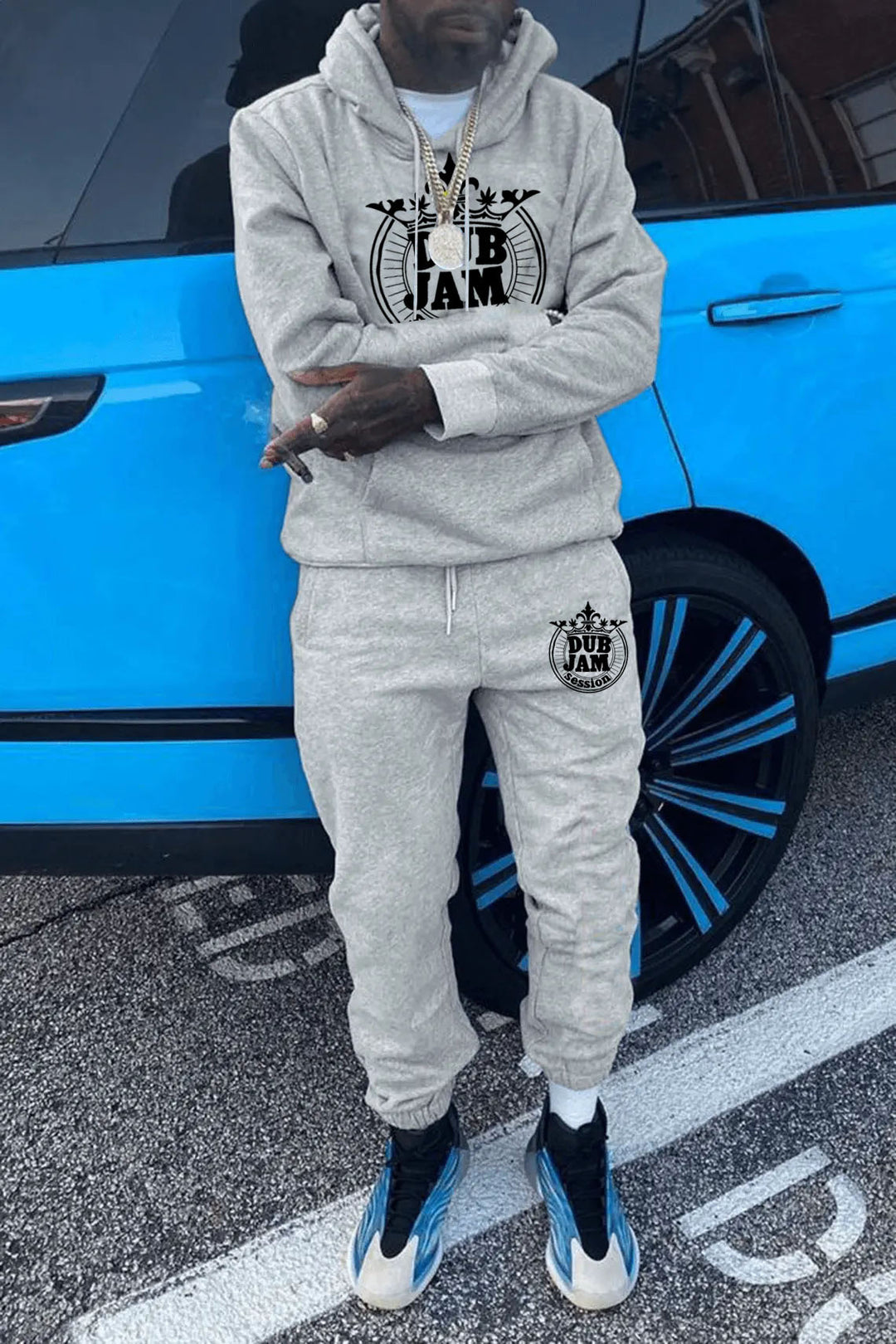 Herren Hoodie- und Jogginghose-Set mit stilvollem Grafikdruck Aliams