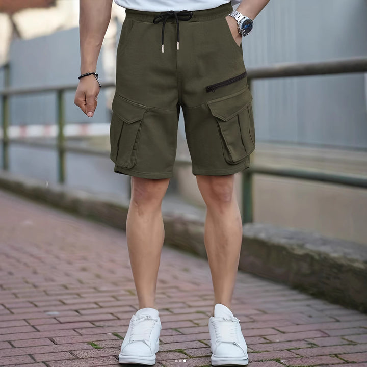 Herren Cargo-Shorts mit multifunktionalen Taschen und elastischem Bund Aliams