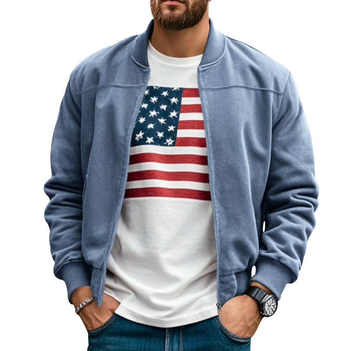 Herren stylische Bomberjacke mit praktischen Taschen und weichem Innenfutter Aliams
