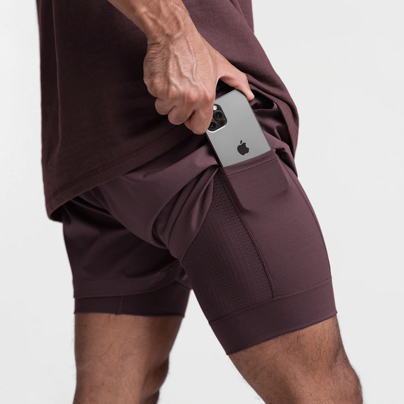 Herren Funktionsshorts mit praktischen Seitentaschen und atmungsaktivem Material Aliams