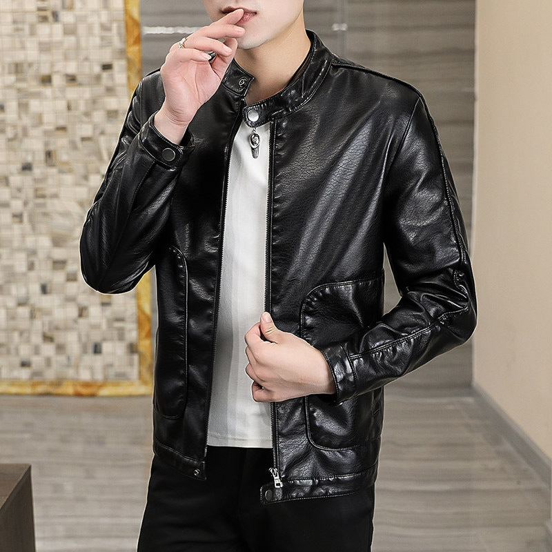 Herren stilvolle Kunstlederjacke Aliams