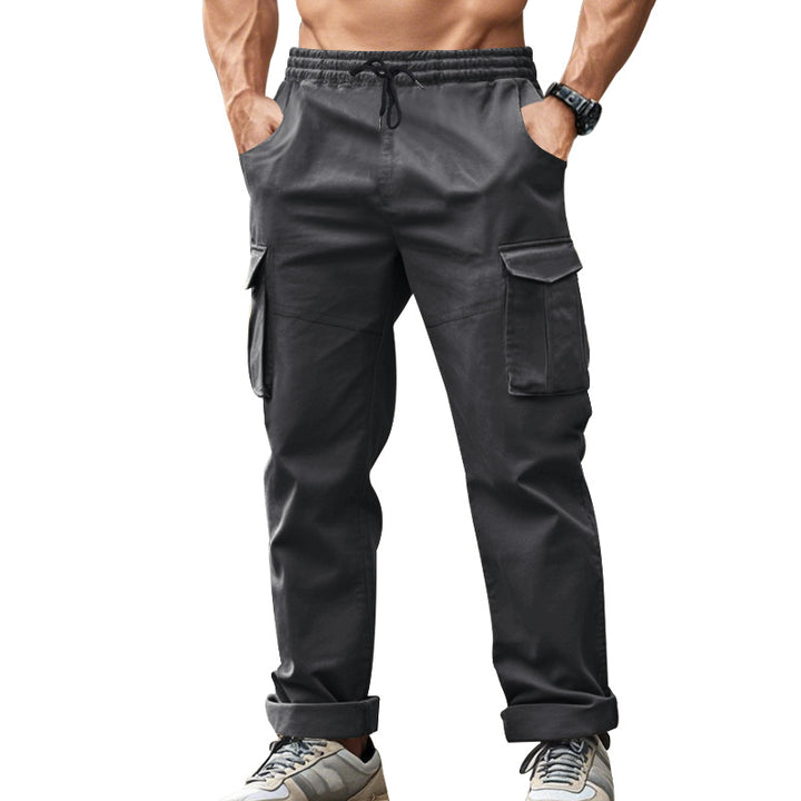 Herren Cargo-Hose mit praktischen Seitentaschen und elastischem Bund Aliams