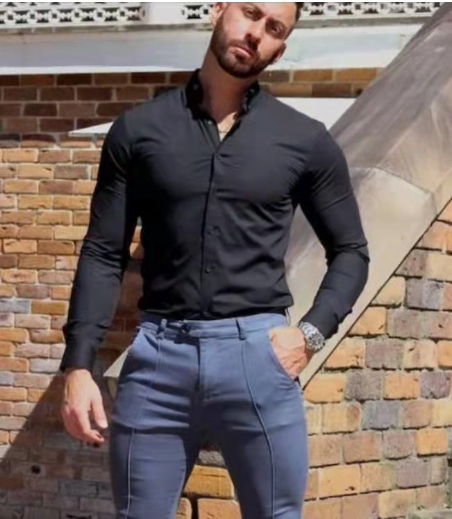 Herren Flexibles Langarmhemd mit atmungsaktiver Technologie Aliams