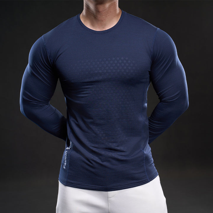 Herren atmungsaktives Langarm-Funktionsshirt Aliams