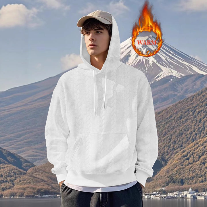 Herren Fleece Kapuzenpullover mit strukturierter Innenverarbeitung und atmungsaktiven Eigenschaften Aliams