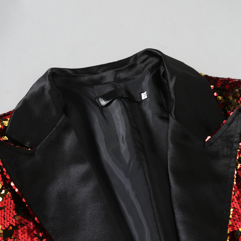 Herren Funkelnder Pailletten-Blazer Aliams