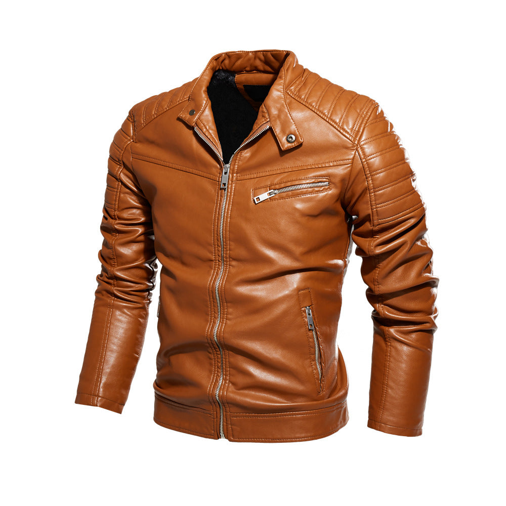 Herren Kunstlederjacke im stylishen Design mit robusten Details Aliams