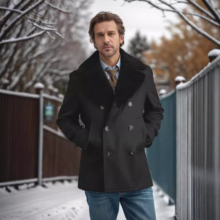 Herren eleganter Lammfell-Bomberjacke Aliams