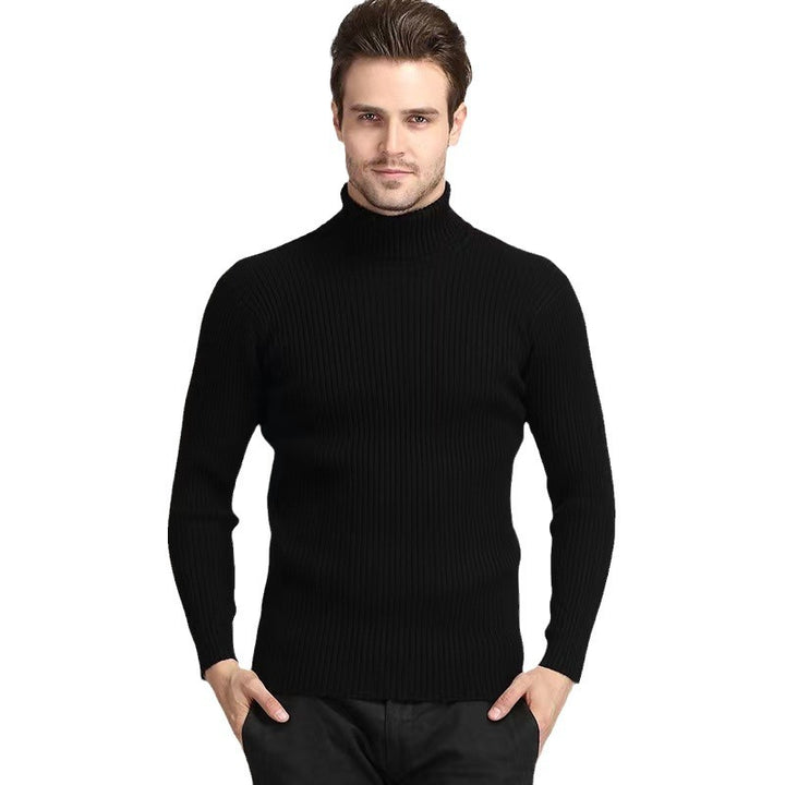 Herren Rollkragenpullover aus feinem Rippstrick Aliams