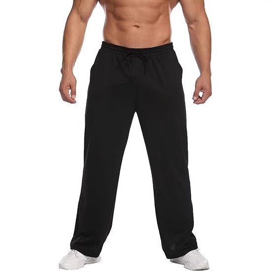 Herren bequeme Sporthose mit elastischem Bund und seitlichen Taschen Aliams