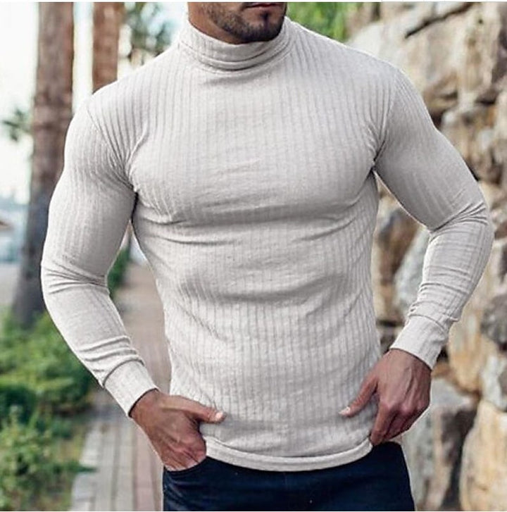 Herren Rollkragenpullover aus Rippstrick Aliams