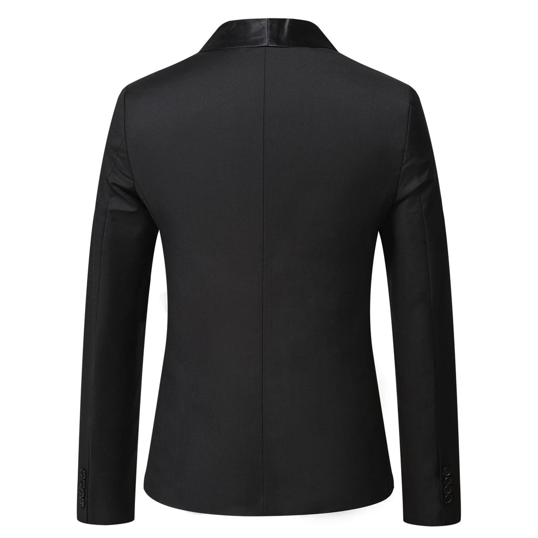 Herren eleganter Smoking-Blazer mit schickem Satinrevers Aliams