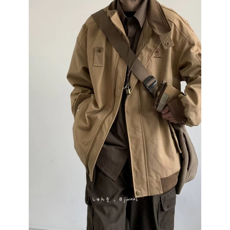 Unisex modische Utility-Jacke mit praktischen Taschen Aliams