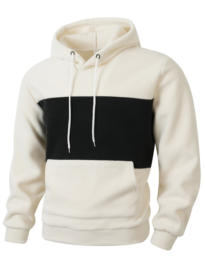 Herren Fleece-Hoodie mit übergroßem Kragen Aliams