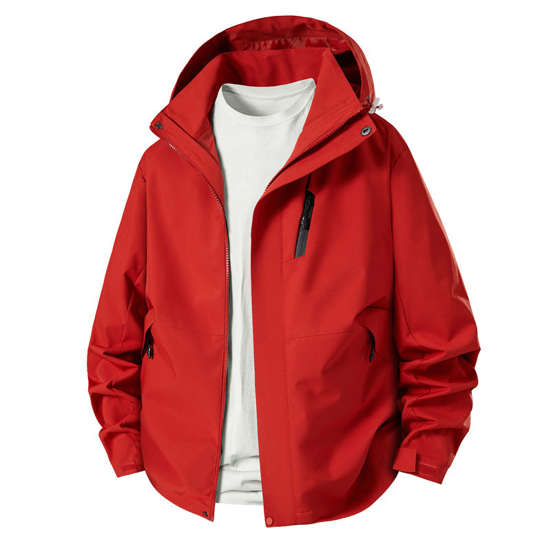 Herren technische Übergangsjacke mit verstellbarem Kapuzenrand Aliams