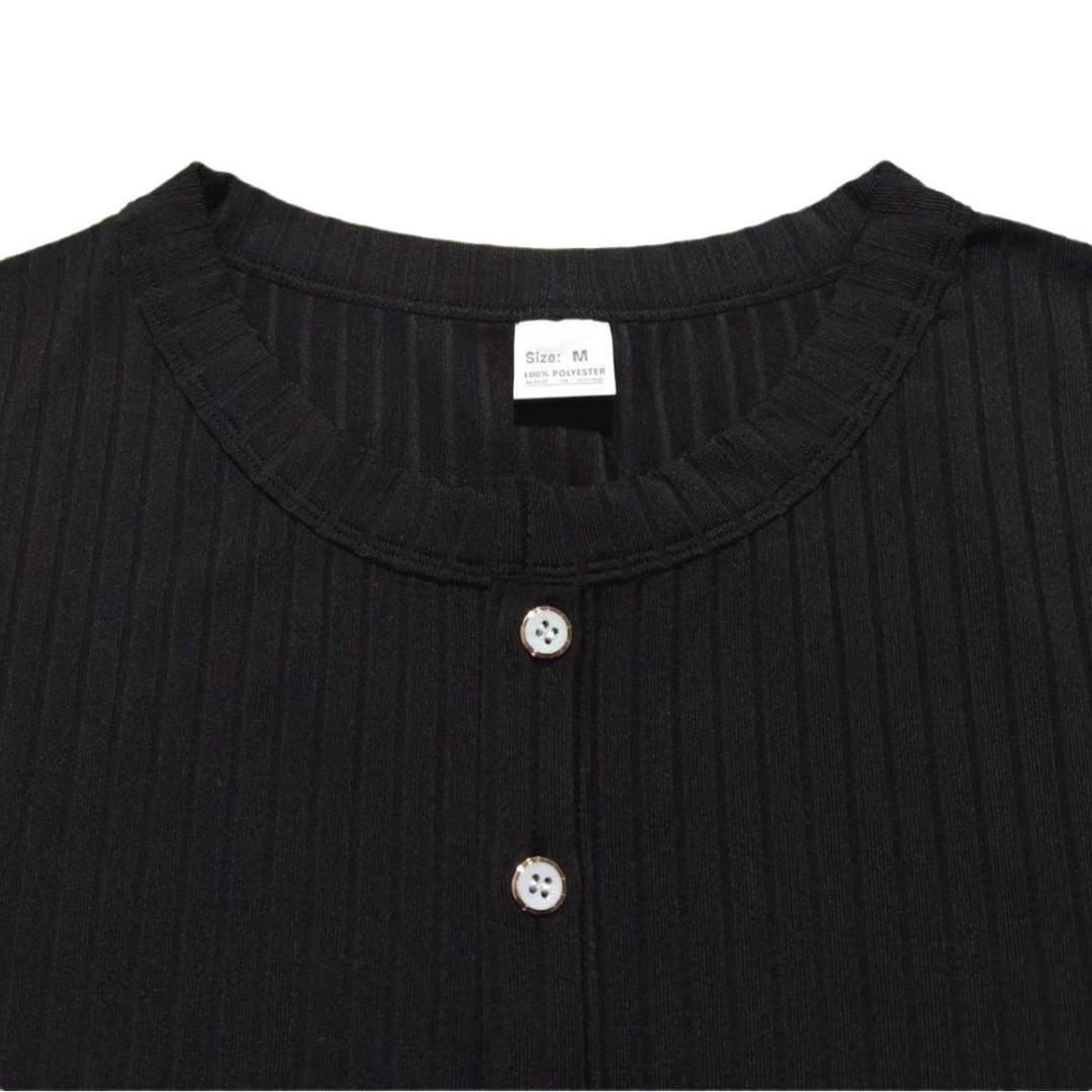 Herren Kurzarm-Henley-Shirt mit strukturiertem Stoff Aliams