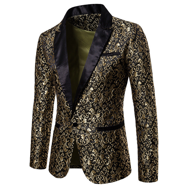 Herren eleganter Blazer mit floralen Mustern Aliams