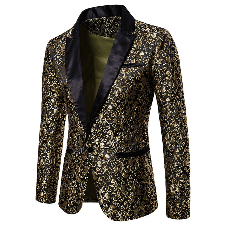 Herren eleganter Blazer mit floralen Mustern Aliams