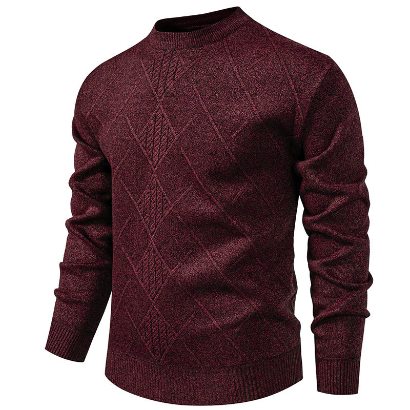 Herren Strickpullover mit modernem Rautenmuster Aliams