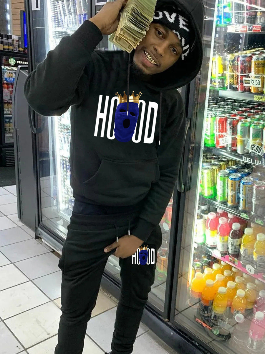 Herren Hoodie und Jogginghose Set mit auffälligem Grafikdesign Aliams