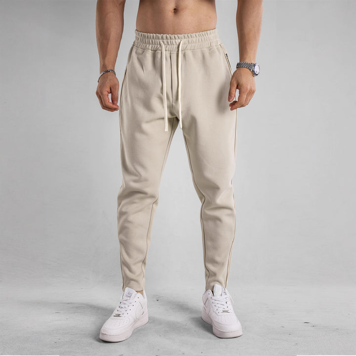 Herren Sportliche Jogginghose mit elastischem Bund und seitlichen Reißverschlusstaschen Aliams