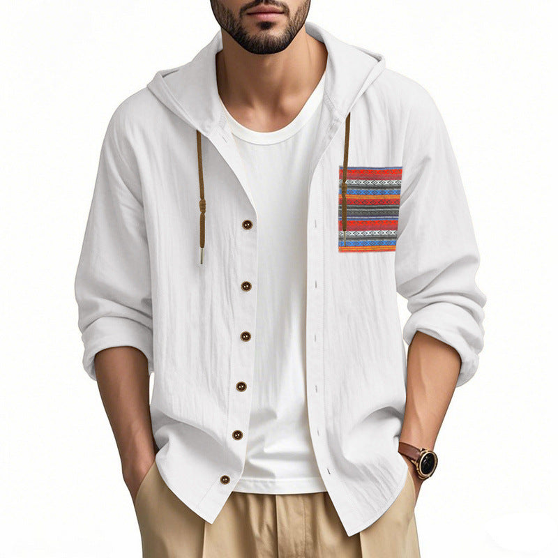 Herren Kapuzenshirt mit verspieltem Design und praktischer Knopfleiste Aliams