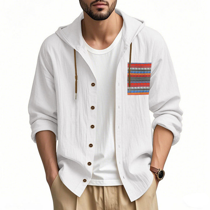 Herren Kapuzenshirt mit verspieltem Design und praktischer Knopfleiste Aliams