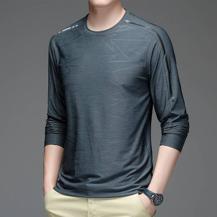 Herren Sportliches Langarm-Shirt mit innovativem Muster Aliams