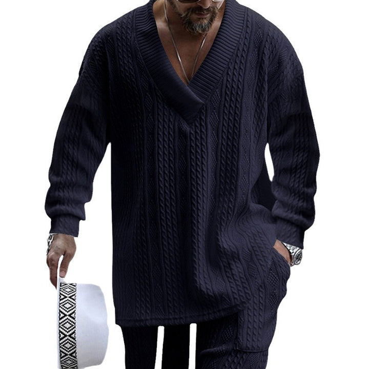 Herren Grobstrick Pullover mit V-Ausschnitt Aliams