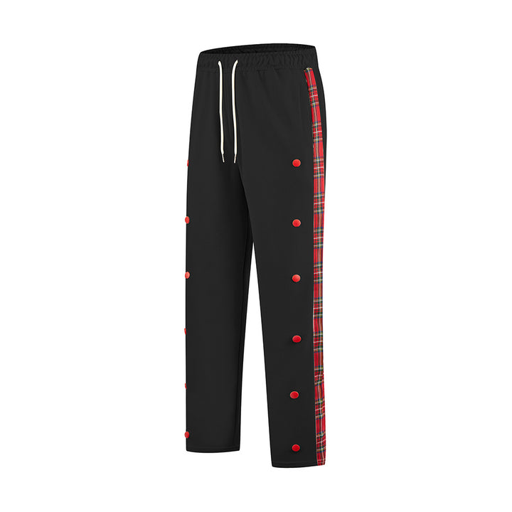 Herren Sportliche Jogginghose mit Druckknopf-Design und elastischem Bund Aliams