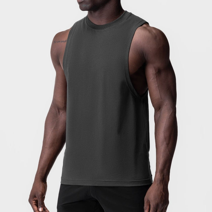 Herren Sportliches Muskelshirt mit weitem Armloch Aliams